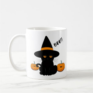 Mug Halloween mignonette Cartoon amis, Chat bébé noir