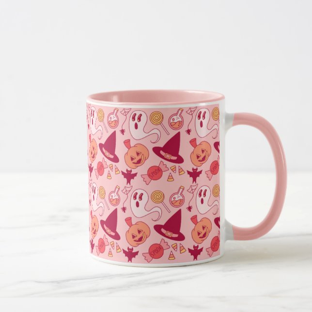 Mug Halloween mignonne Pastel Rose fille (Droite)