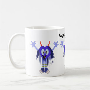 Mug Halloween Monstre Bleu Cute