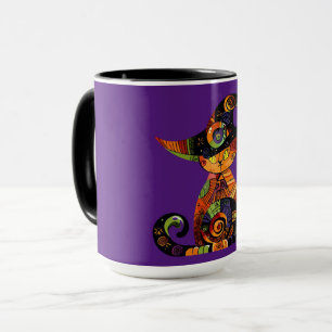 Mug Halloween/mystique/chat/automne