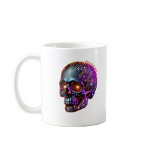 Halloween Neon Circuit Crâne