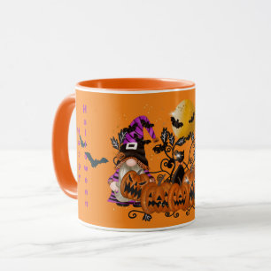 Mug Halloween Orange Gnome tendance