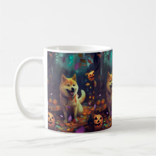 Mug Halloween Shiba Inu Avec La Peur Citrouille