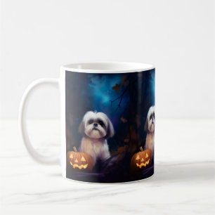 Mug Halloween Shih Tzu Avec La Peur Citrouille