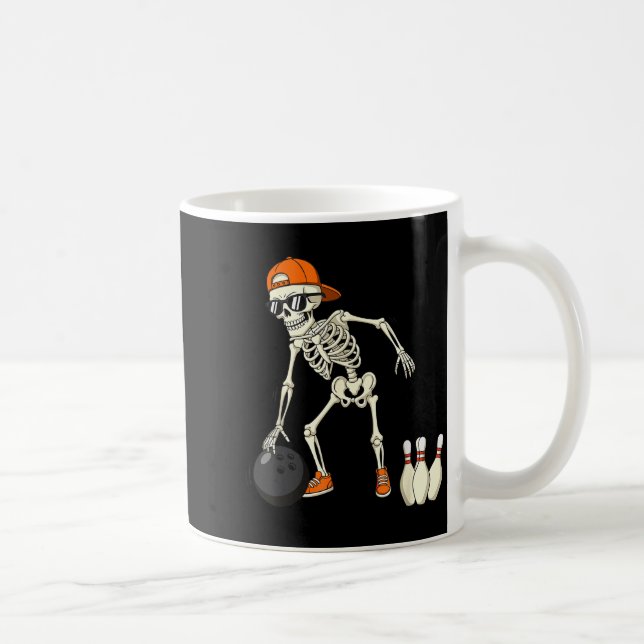 Mug Halloween Skeleton Funny Bowling Lovers For Teens  (Droite)