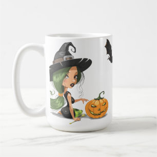 Mug Halloween sorcière mignonne