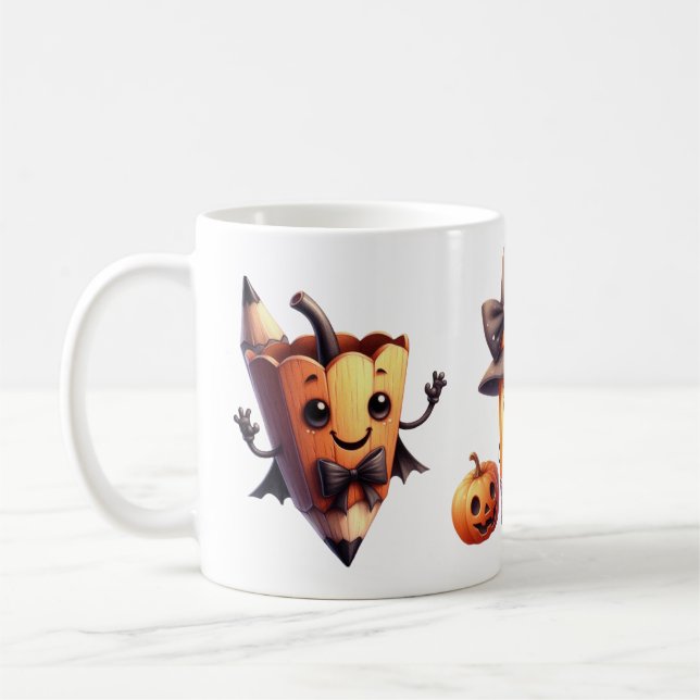 Mug Halloween Spécial École – Idéal pour les Profe (Gauche)