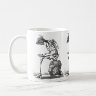 Mug Halloween squelette assis anatomie