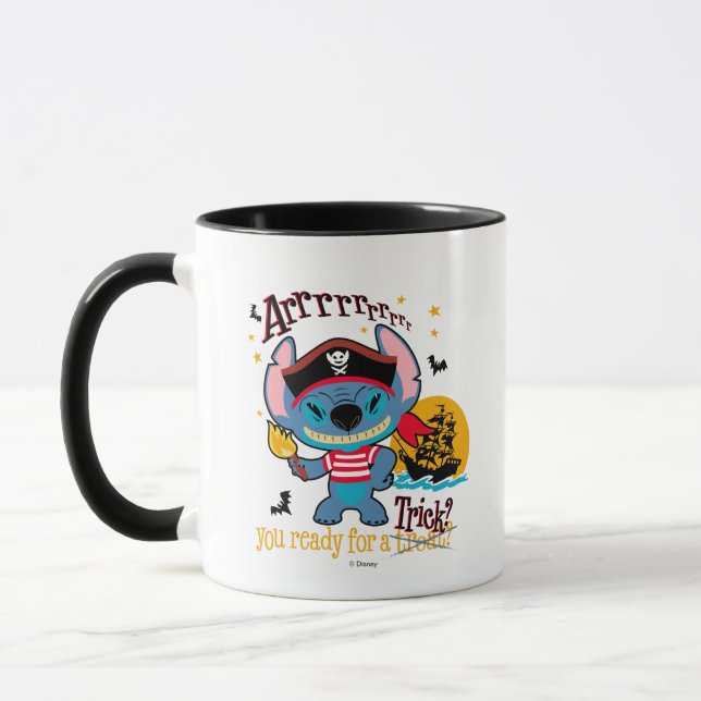 Mug Halloween Stitch Pirate (Gauche)