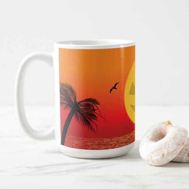 Mug Halloween tropical (Avec donut)