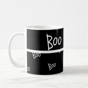 Mug Halloween typographie boite noir et blanc