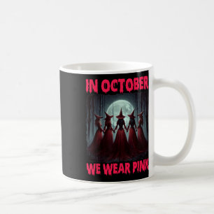 Mug Halloween Vibes Le cancer du sein sorcière En Octo