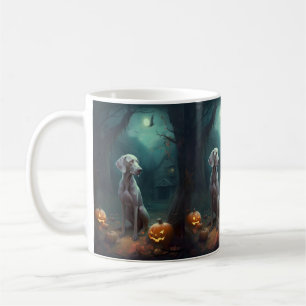 Mug Halloween Weimaraner avec la peur Citrouille
