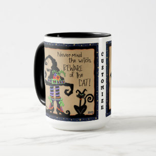 Mug Halloween Witch Chat Noir Drôle Citation Personnal