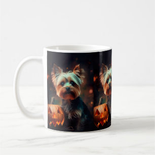 Mug Halloween Yorkshire Terrier Avec La Peur Citrouill