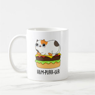 Mug Ham-Purr-Ger Funny Chat Hamburger Pun