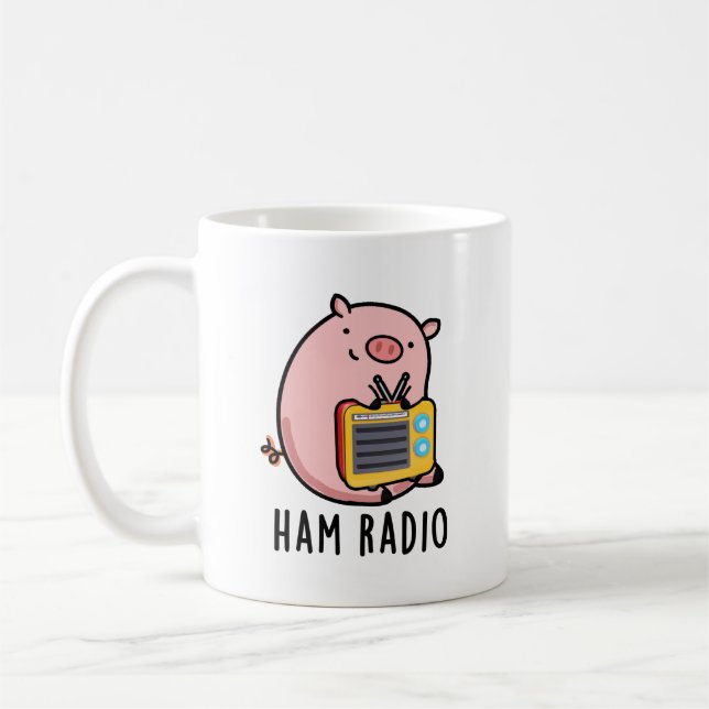 Mug Ham Radio Funny Pig Pun (Gauche)