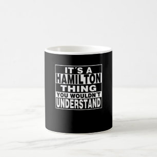 Mug HAMILTON Nom de famille Cadeau personnalisé