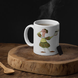 Mug Hamlet Shakespeare Acteur Drôle Tenant un Crâne