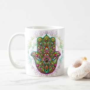 Mug Hamsa Fatma Main Psychedelic Art