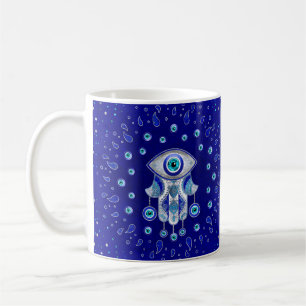Mug Hamsa Hand-Evil Eye Amulet