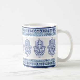 Mug hamsa*tunis*morocco*henna*blue