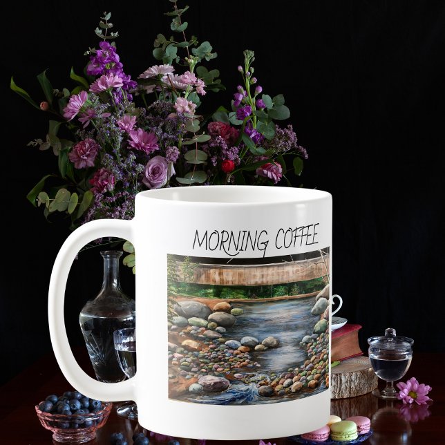 Mug Hand Painted Brook Morning Coffee Personalize (Créateur téléchargé)