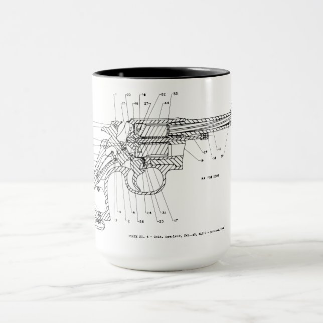 Mug HANDGUN DU RÉVOLTEUR PISTORIQUE 2ème guerre mondia (Centre)