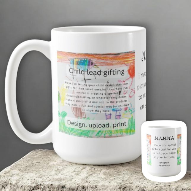 Mug Handmade Child Drawing Colorful Creative Gifting  (Créateur téléchargé)