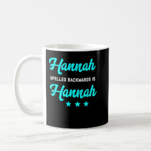 Mug Hannah Écrit À L'Arrière Est Hannah Tshirt Word Pl