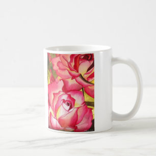 Mug Hannah Gordon rose rose fleurs aquarelle art