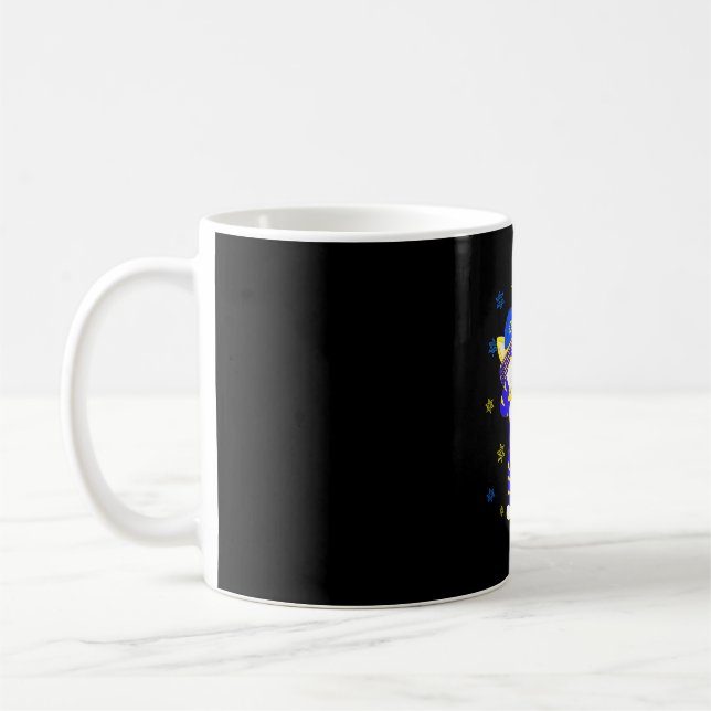 Mug Hanoukka Dabbing Chat Lunettes de soleil tenant Me (Gauche)