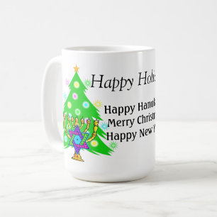 Mug Hanoukka et Noël ensemble 