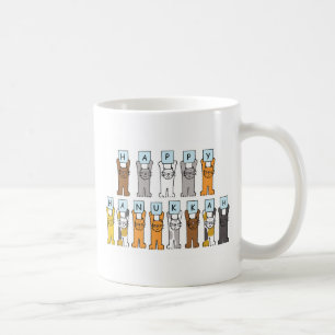 Mug Hanoukka heureux pour l'amant de chat
