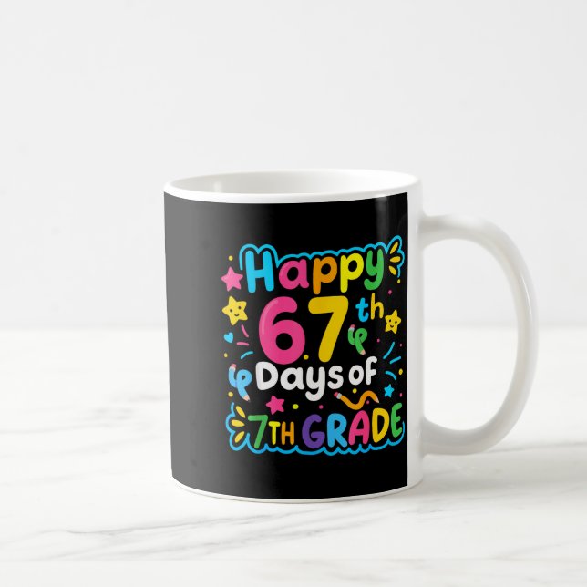 Mug Happy 67th Day Of 7th Grade School Meme 67 Kids Te (Droite)