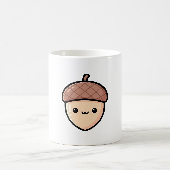 Mug Happy Acorn – Cute Kawaii Illustration (Centre)