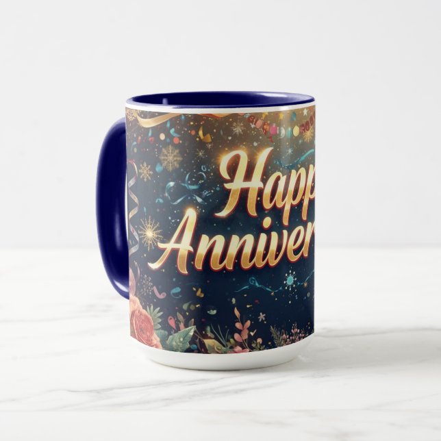 Mug Happy Anniversery (Devant gauche)