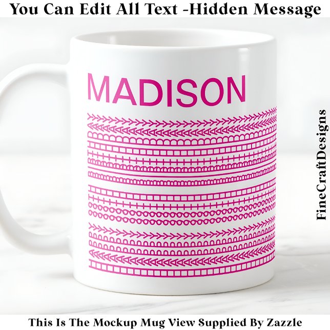 Mug Happy Birthday & Name Hidden Message 093P (Créateur téléchargé)