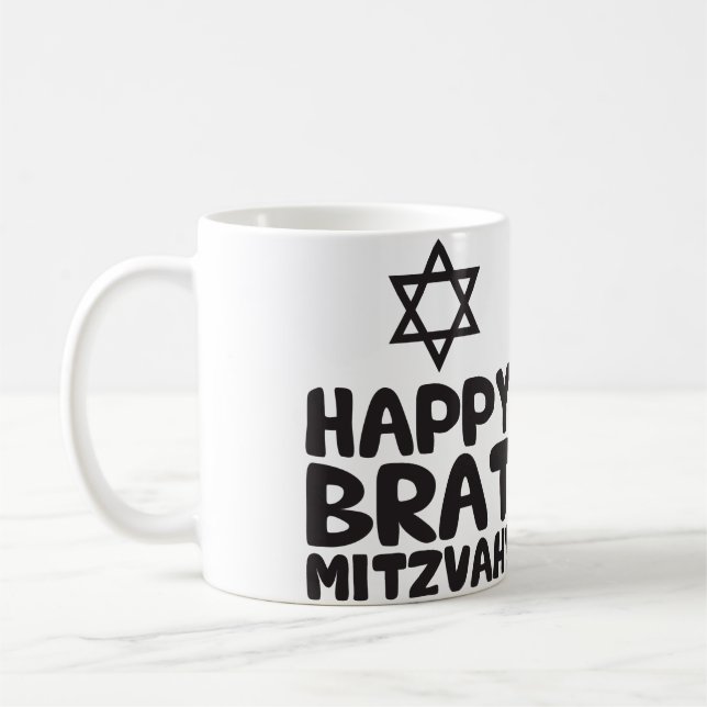 Mug Happy Brat Mitzvah (Bar / Bat mitzvah) (Gauche)