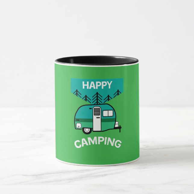 Mug Happy Campers | Caravaner | Oreiller à lancer de c (Centre)
