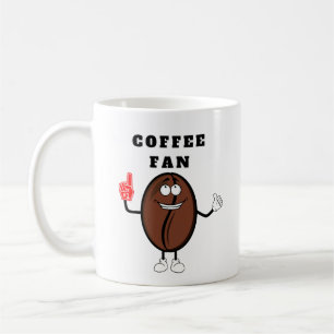 Mug Happy Cartoon Coffee Bean Fan Caractère