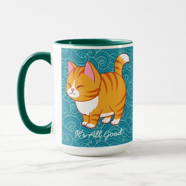 Mug Happy Cat Personnalisé (Gauche)