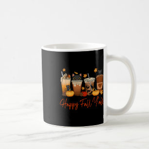 Mug Happy Fall Y'all Automne Chat Noir Chat Automne Ci
