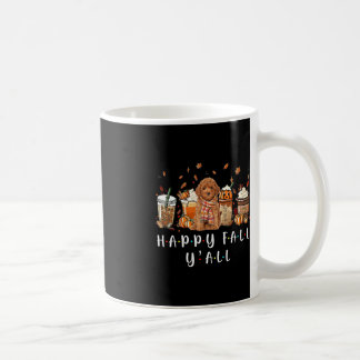 Mug Happy Fall Y'all Poodle Dog Café Citrouille Fall A