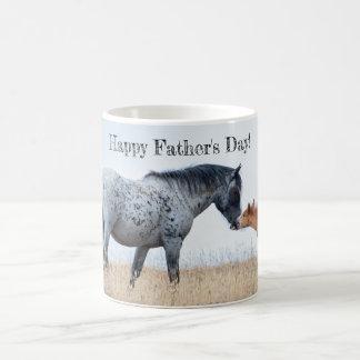 Mug Happy Fête des pères Sauvage Cheval Stallion et Fo
