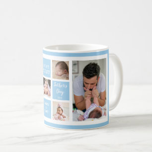 Mug Happy First Fête des pères Baby Blue 5 Photo Colla