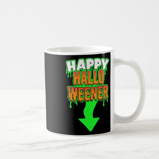 Mug Happy Hallow Weener Drôle cadeau Halloween (Droite)