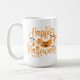 Mug Happy Halloween chauves-souris Jack-o'-lantern Cof