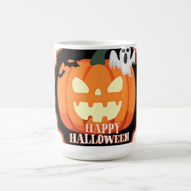 Mug Happy Halloween Citrouille & Chats Orange T-Shirt (Centre)