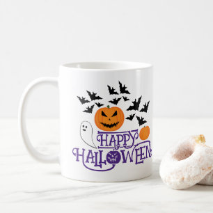 Mug Happy Halloween fantôme citrouille chauve-souris t